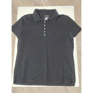 St. John's Bay polo shirt womens large short sleeve black